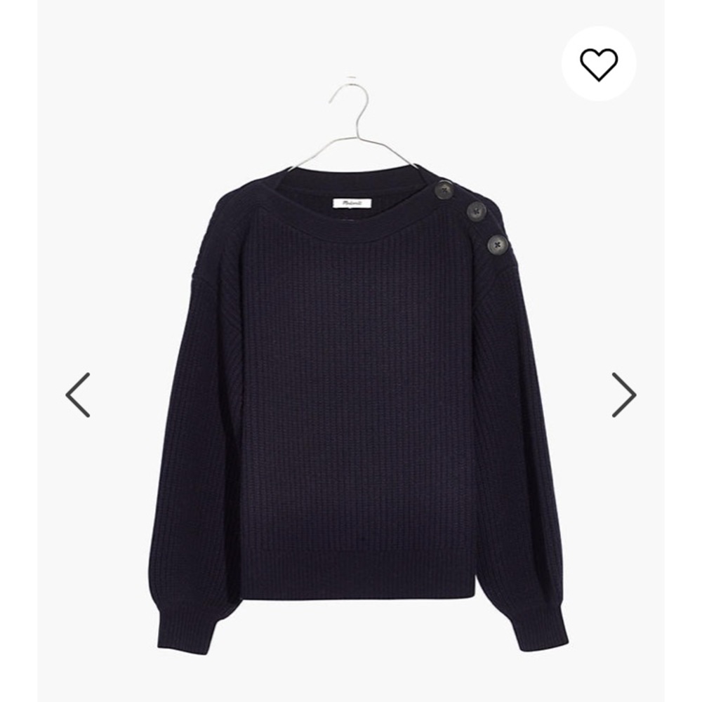 Madewell Boatneck Button Shoulder Sweater